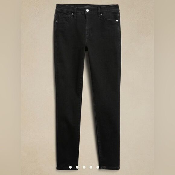 Banana Republic MID-RISE SKINNY JEAN Black size 30/10 Tall NWT Retail $80 - Picture 7 of 9